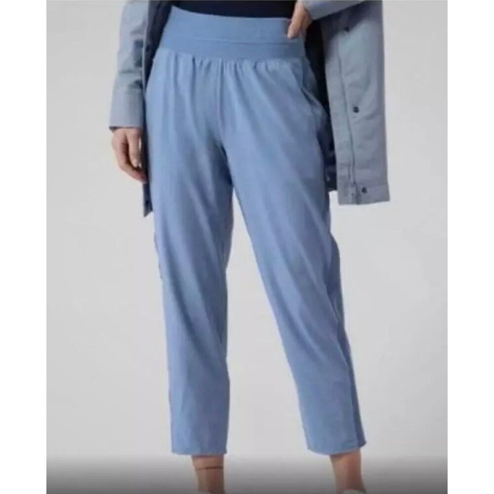 Athleta Womens Nolita Slim Tapered Crop‎ Pant Size 10 Blue PullOn Commute Travel